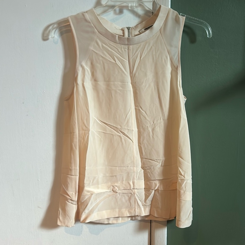 Madewell Pink/Cream Silky Tank